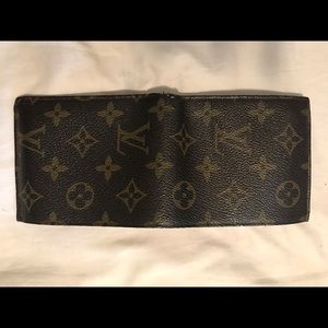 Original Louis Vuitton leather singe fold wallet.
